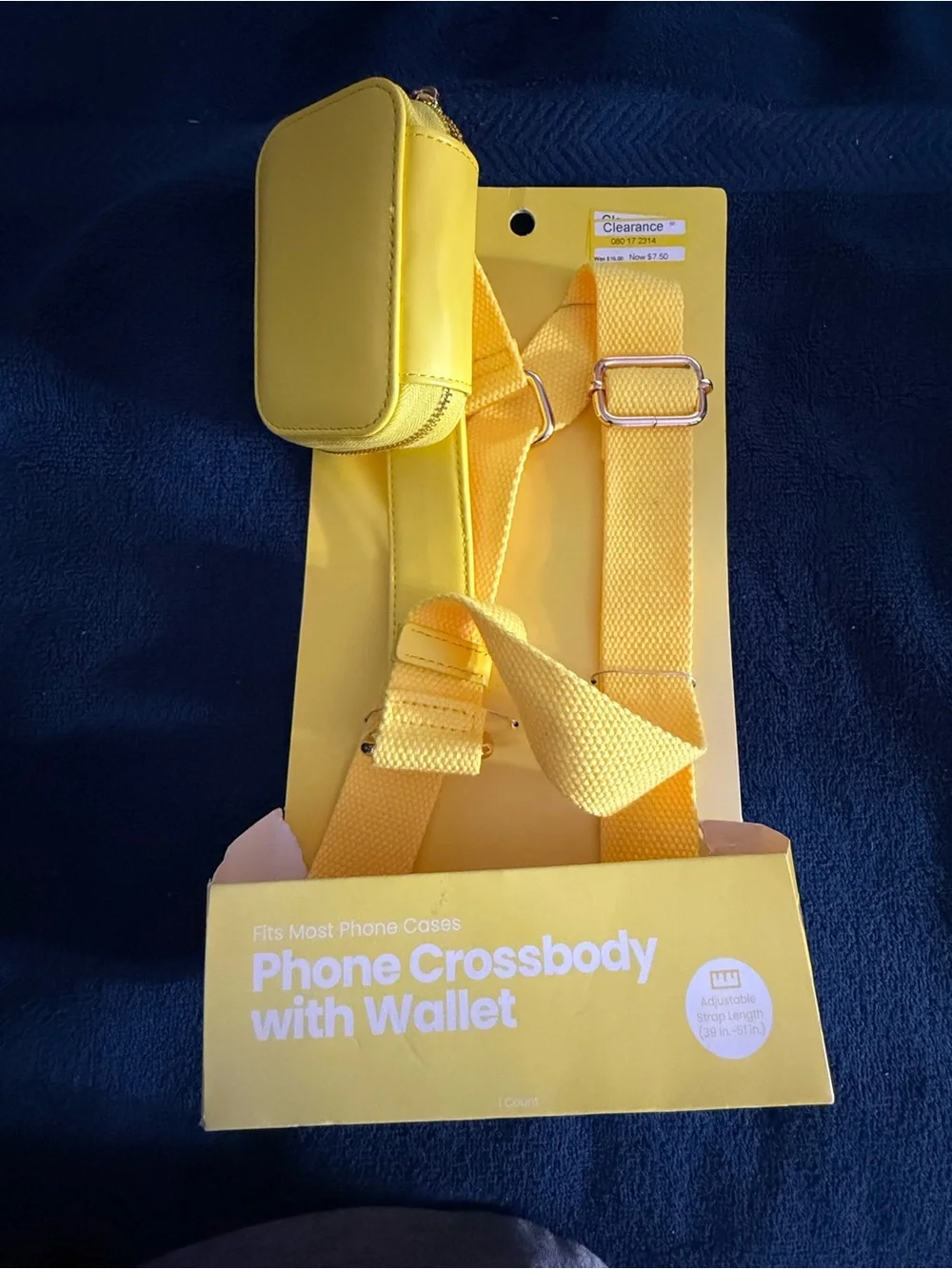 Phone Crossbody with Wallet - Yellow